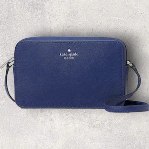 Kate Spade Sienna Refined Grain Leather Crossbody - Bold Navy - NWT